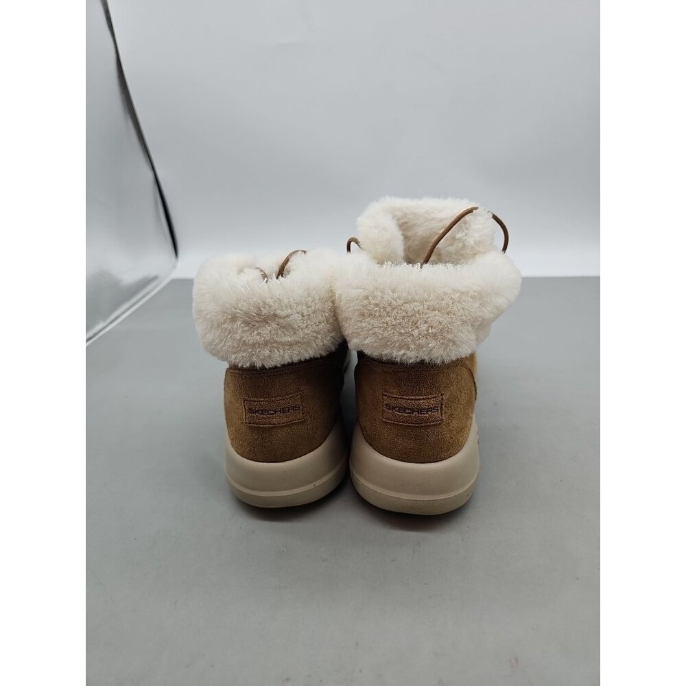 Skechers Air Cooled Goga Mat Tan Suede Leather‎ Fur Lined Chakka Boots Size 10 - Picture 3 of 7